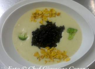 Crema di porri, patate, broccoletti e riso nero 518
