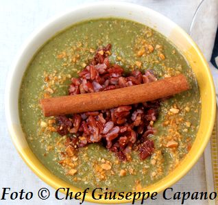 Zuppetta in verde di lenticchie con riso rosso speziato 318