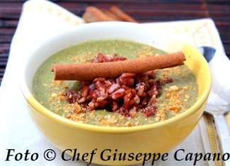 Zuppetta in verde di lenticchie con riso rosso speziato 518