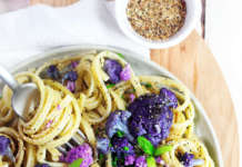 Pasta al broccolo viola vegan senza glutine