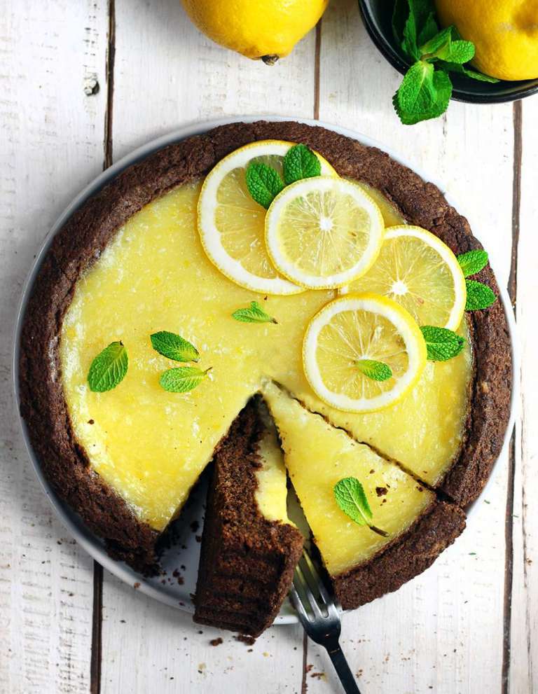 Crostata senza burro con crema di limone