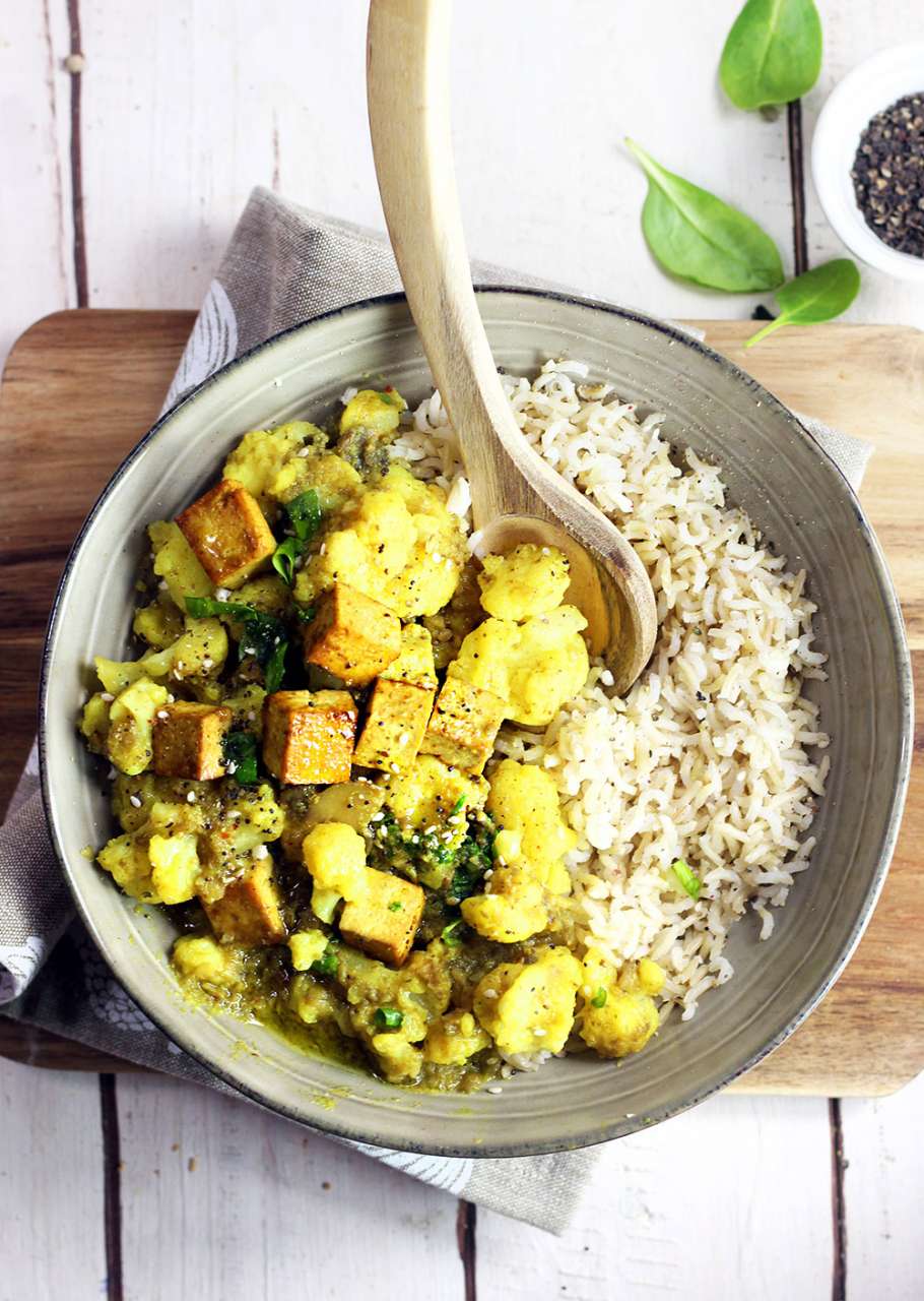 Curry Di Cavolfiore Stufato Vegan Con Riso Cucina Naturale