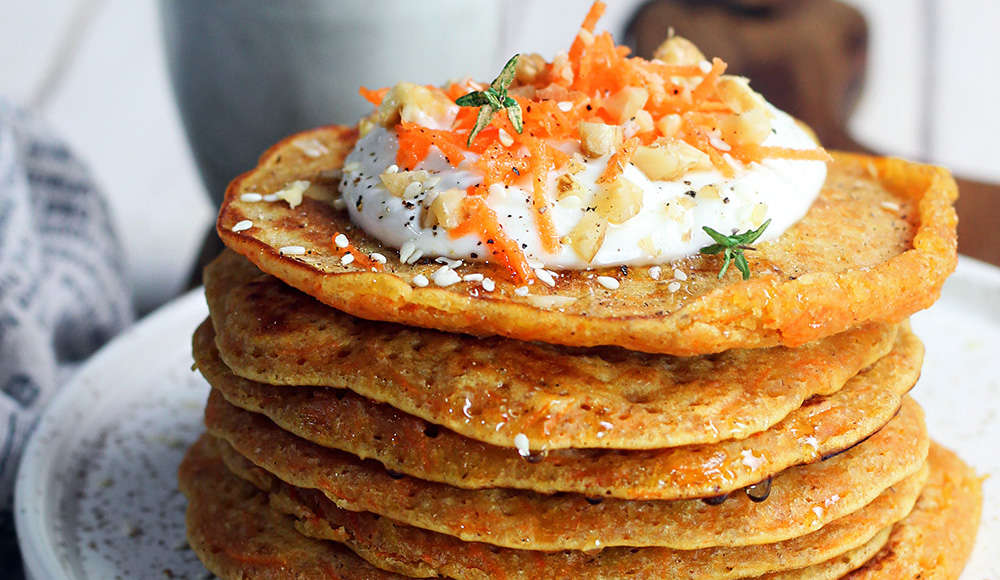 Pancakes vegan con carote