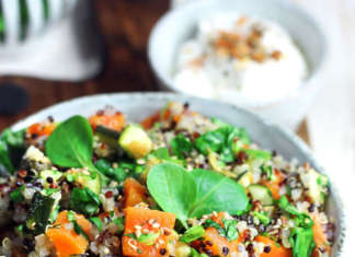 Insalata di quinoa, carote e zucchine
