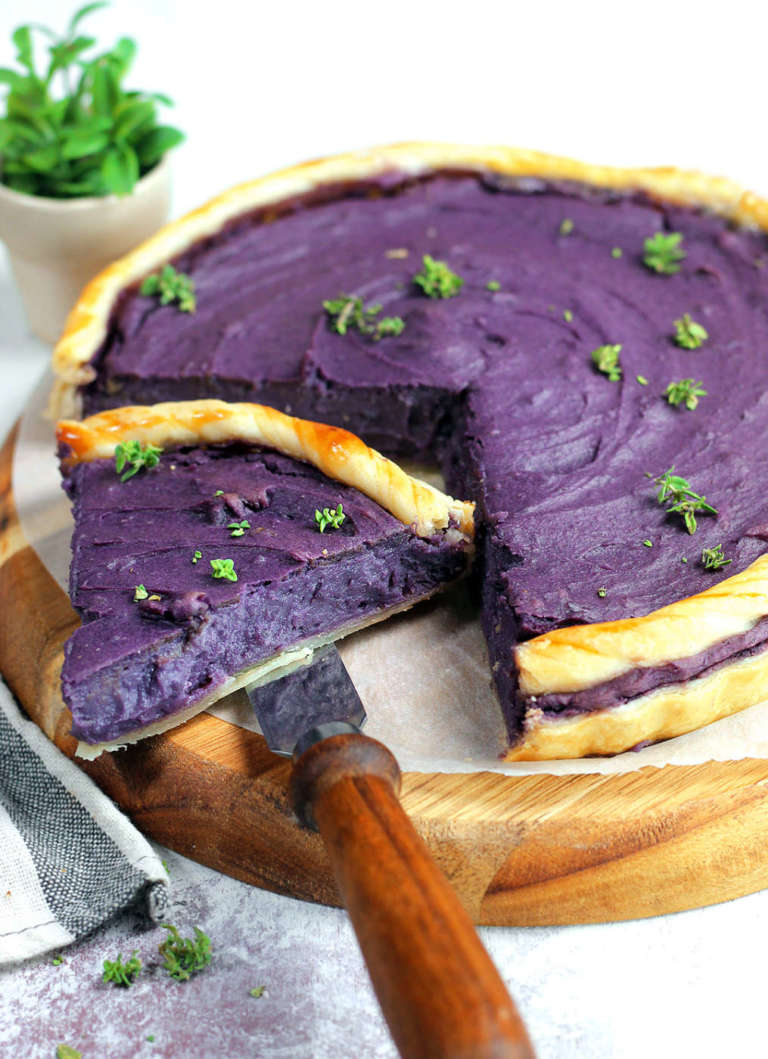 Torta dolce di patate viola